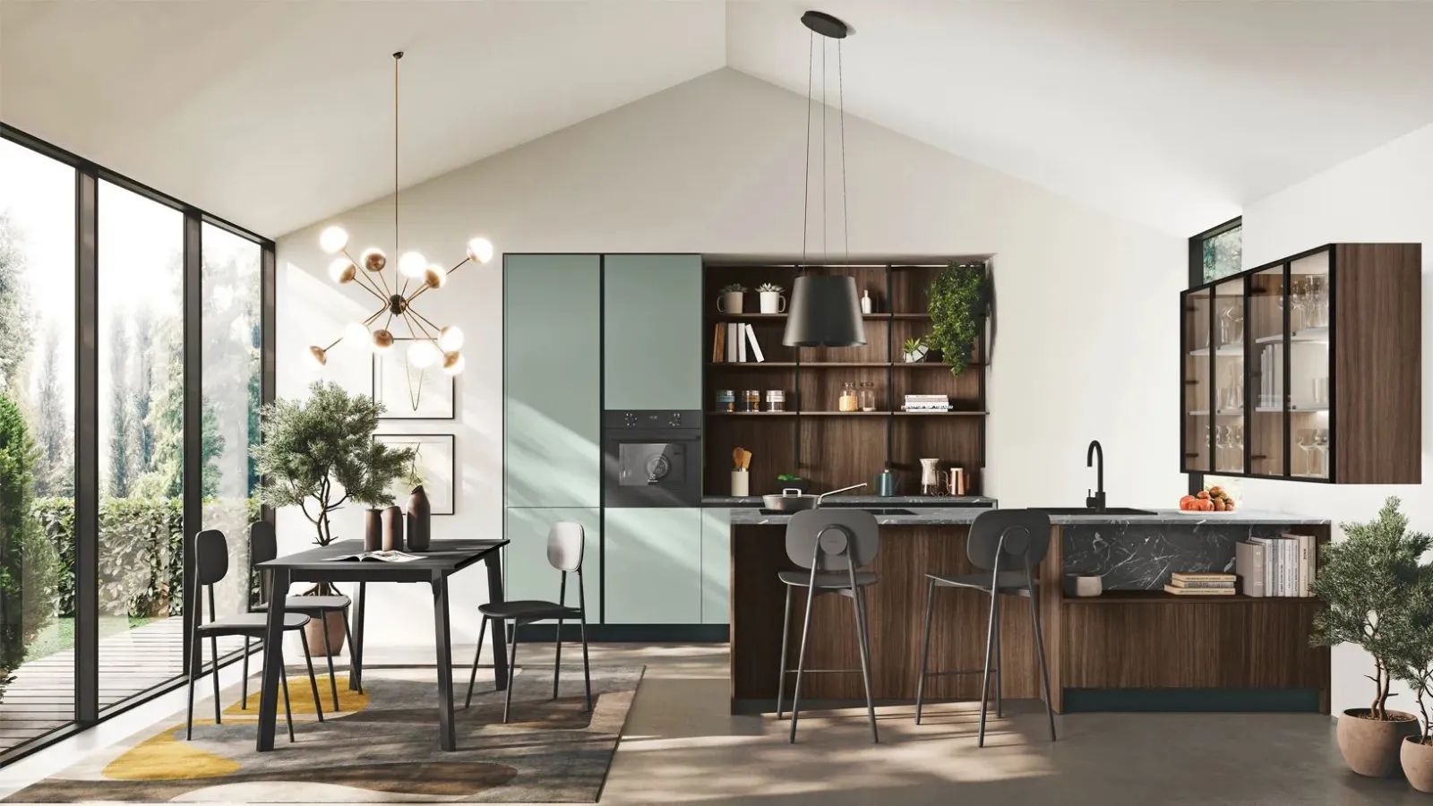 Cucina Moderna con penisola Art-Kaya di Stosa