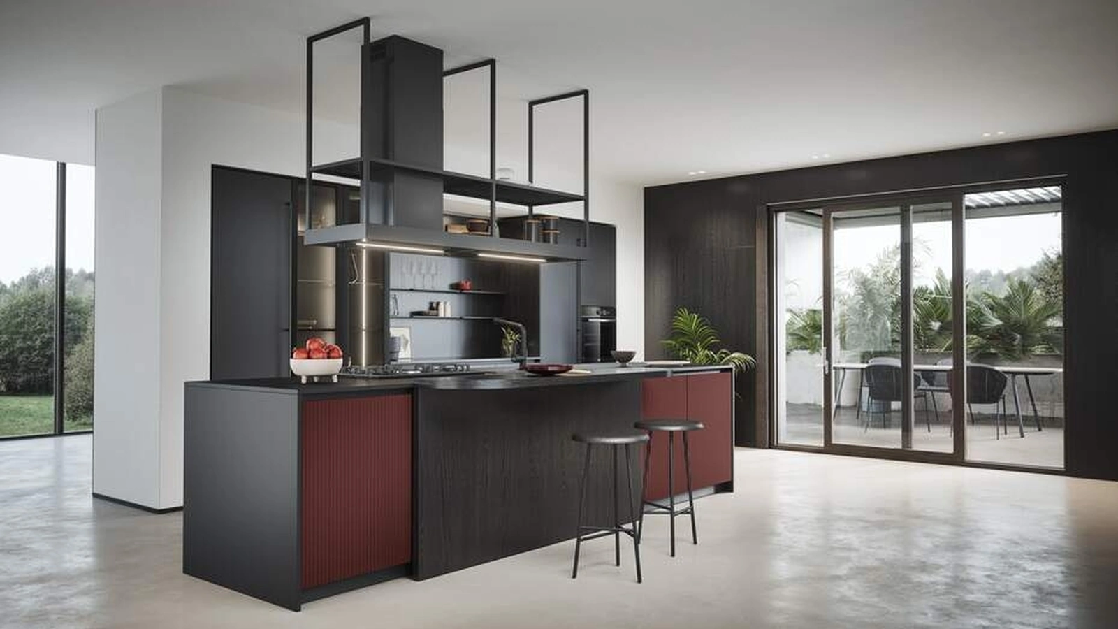 Cucina Moderna con isola Domino Composizione 03 di Prima Cucine