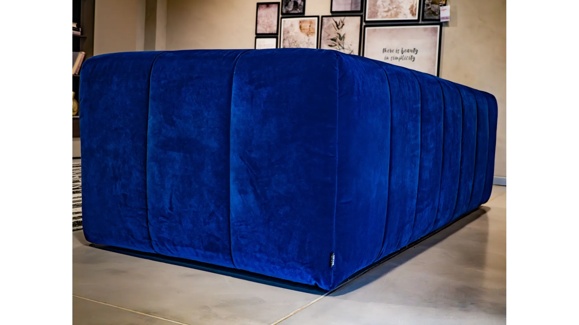 Divano 3 Posti Blu Elettrico (PRONTA CONSEGNA)