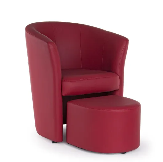 POLTRONA C-POUF RITA ROSSO