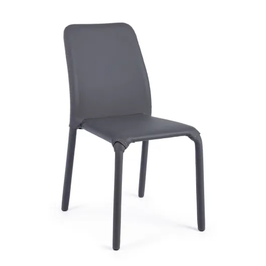 SEDIA PATHOS PU GRIGIO