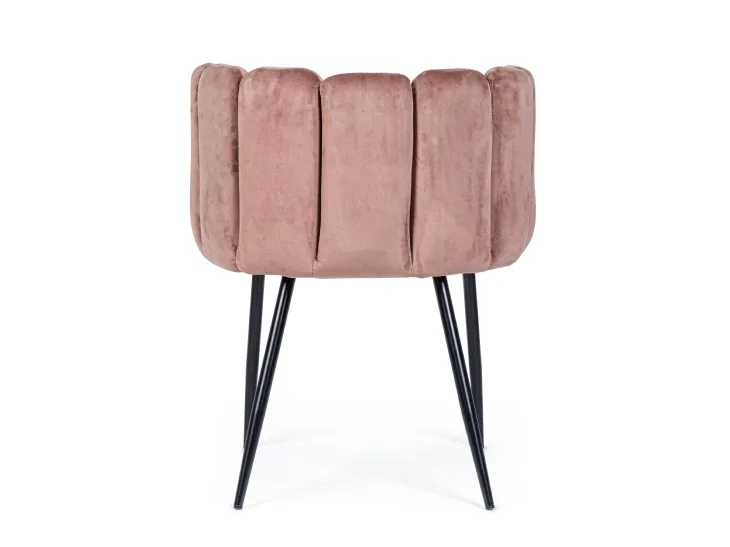 SEDIA PETALO VELLUTO ROSA 2