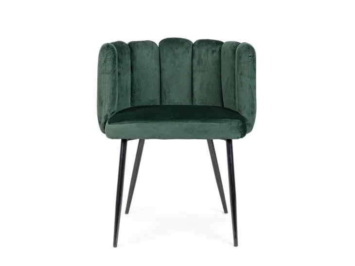SEDIA PETALO VELLUTO VERDE 1