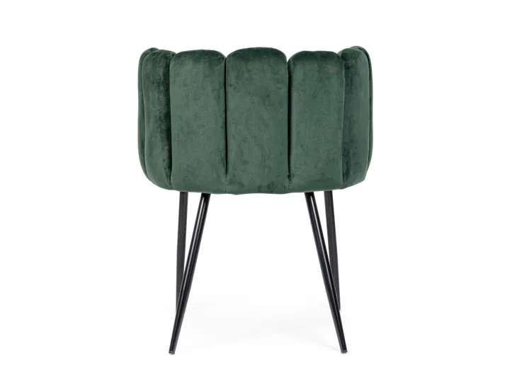 SEDIA PETALO VELLUTO VERDE 2