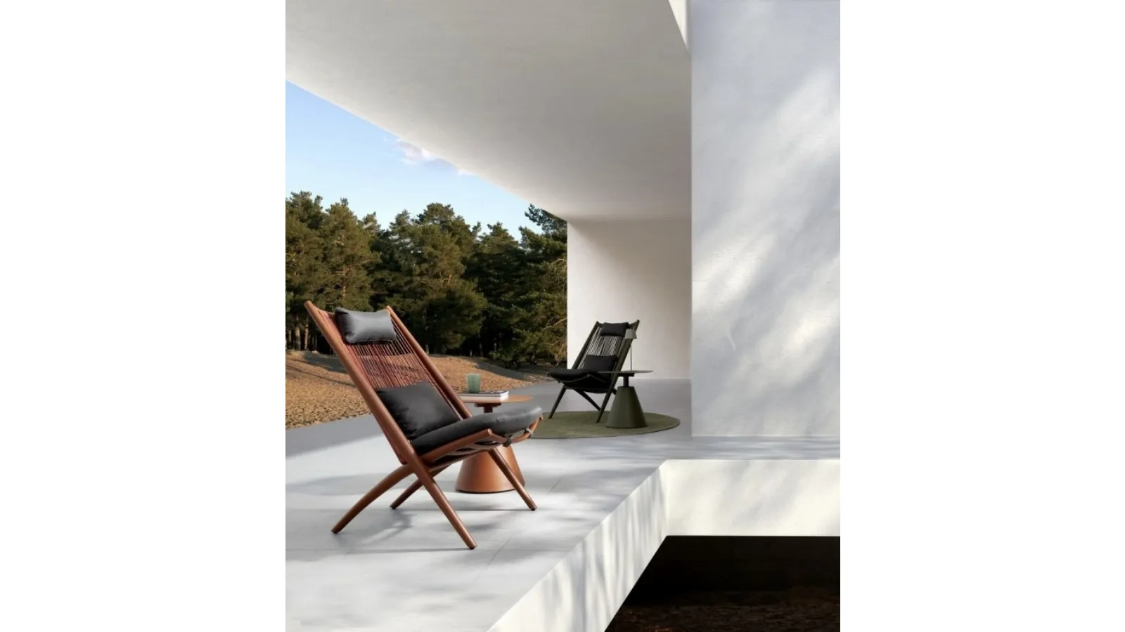 Poltroncina e Tavolino Aloha in tessuto e alluminio di Bizzotto