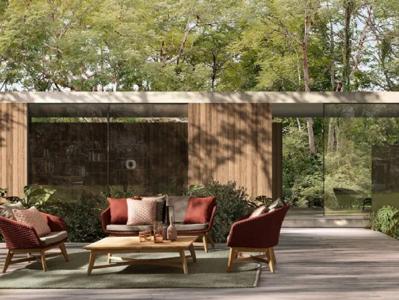 Arredo da esterno in tessuto e legno Coachella di Bizzotto