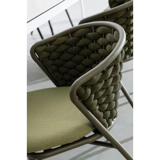 Sedia Harlow in tessuto e alluminio di Bizzotto