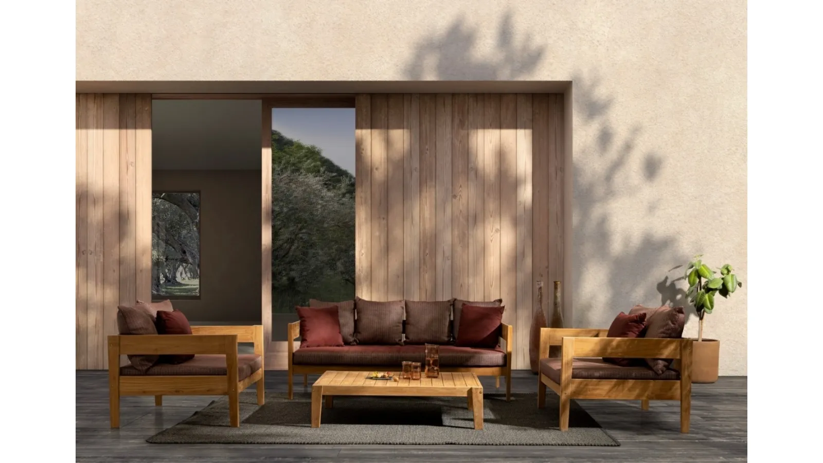  Arredo da esterno in Teak Kobo di Bizzotto