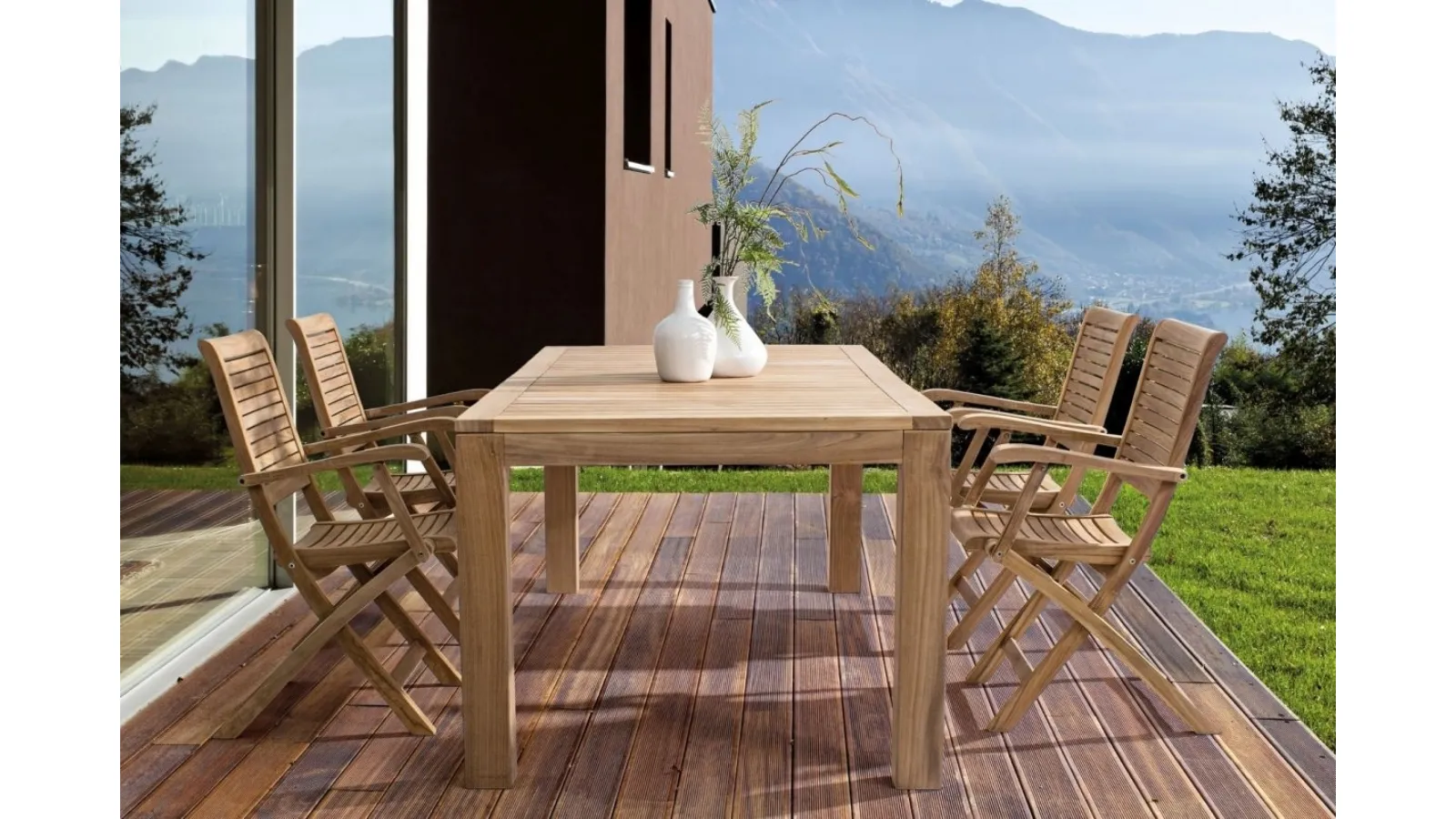 Tavolo e Sedie Maryland in teak di Bizzotto