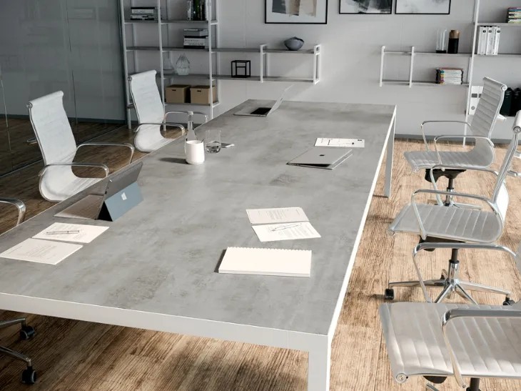 Scrivania Direzionale D1 07 in melaminico e metallo di Colombini Office