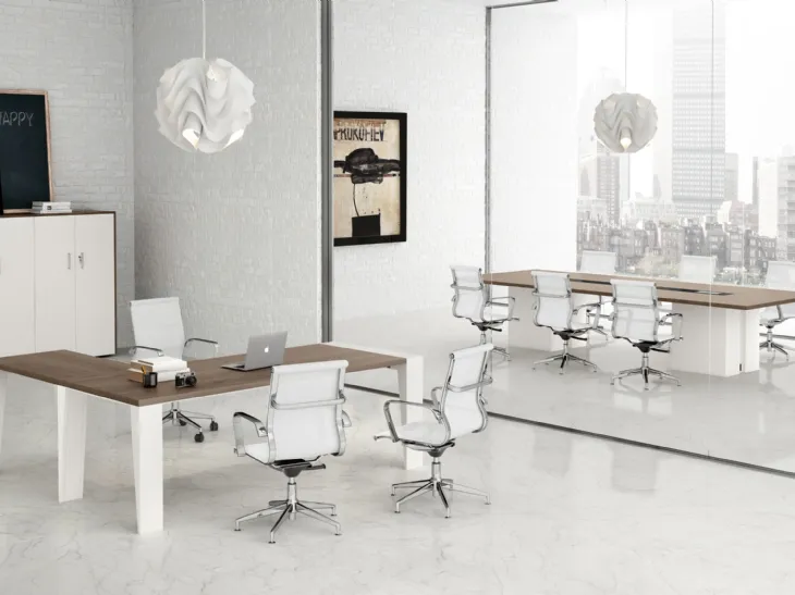Scrivania Direzionale GO 04 in melaminico e laccato di Colombini Office