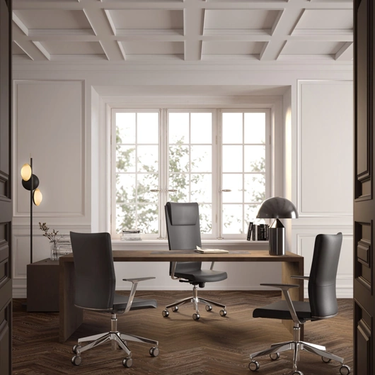 Poltrona Direzionale in pelle King di Kastel