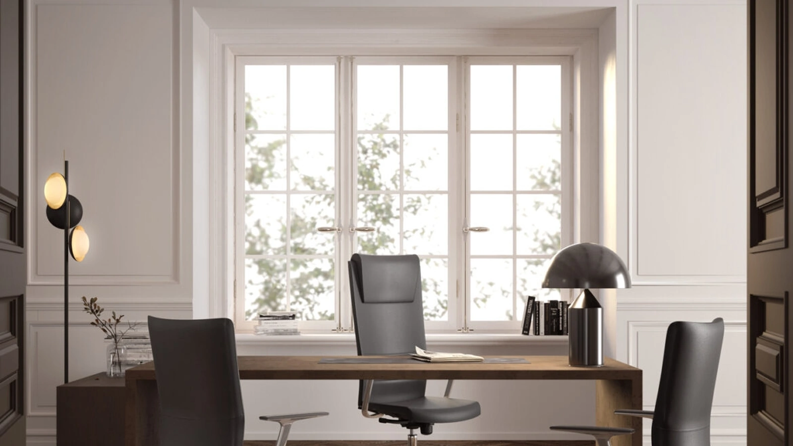 Poltrona Direzionale in pelle King di Kastel