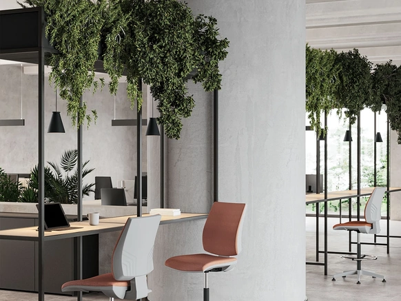 Seduta Operativa Kubix stool in tessuto e polipropilene di Kastel