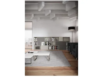 Libreria in laccato Grigio