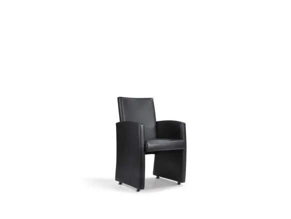 Poltroncina ospiti e attesa 16 in pelle di Colombini Office