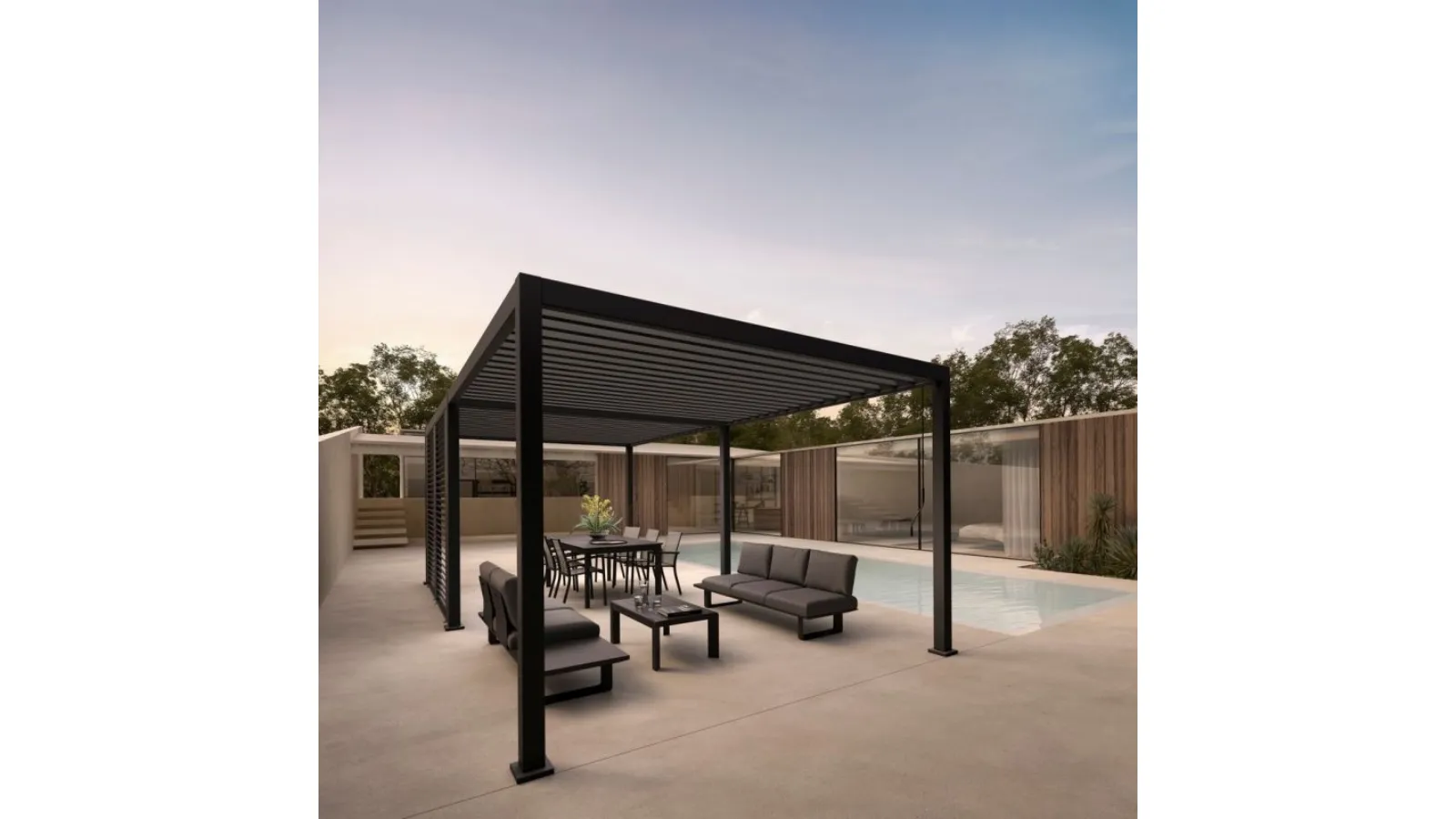 Pergola Ocean Antracite a isola di Bizzotto