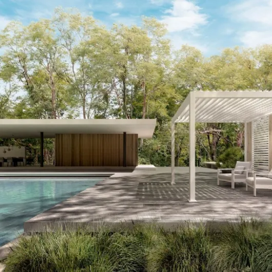 Pergola Ocean Bianco a isola di Bizzotto