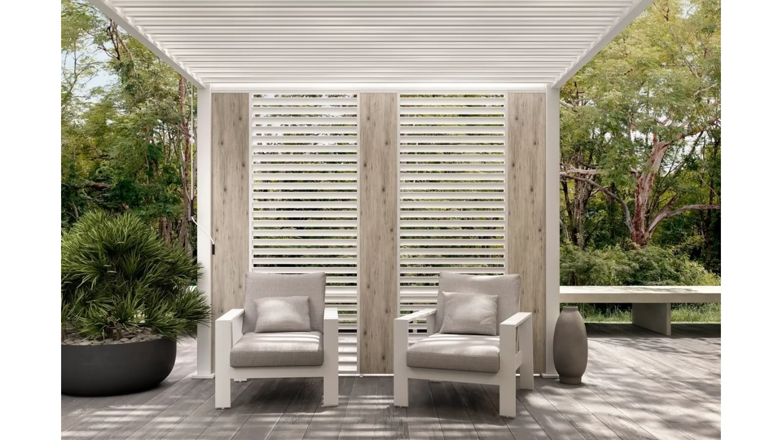 Pergola Ocean Bianco a isola di Bizzotto