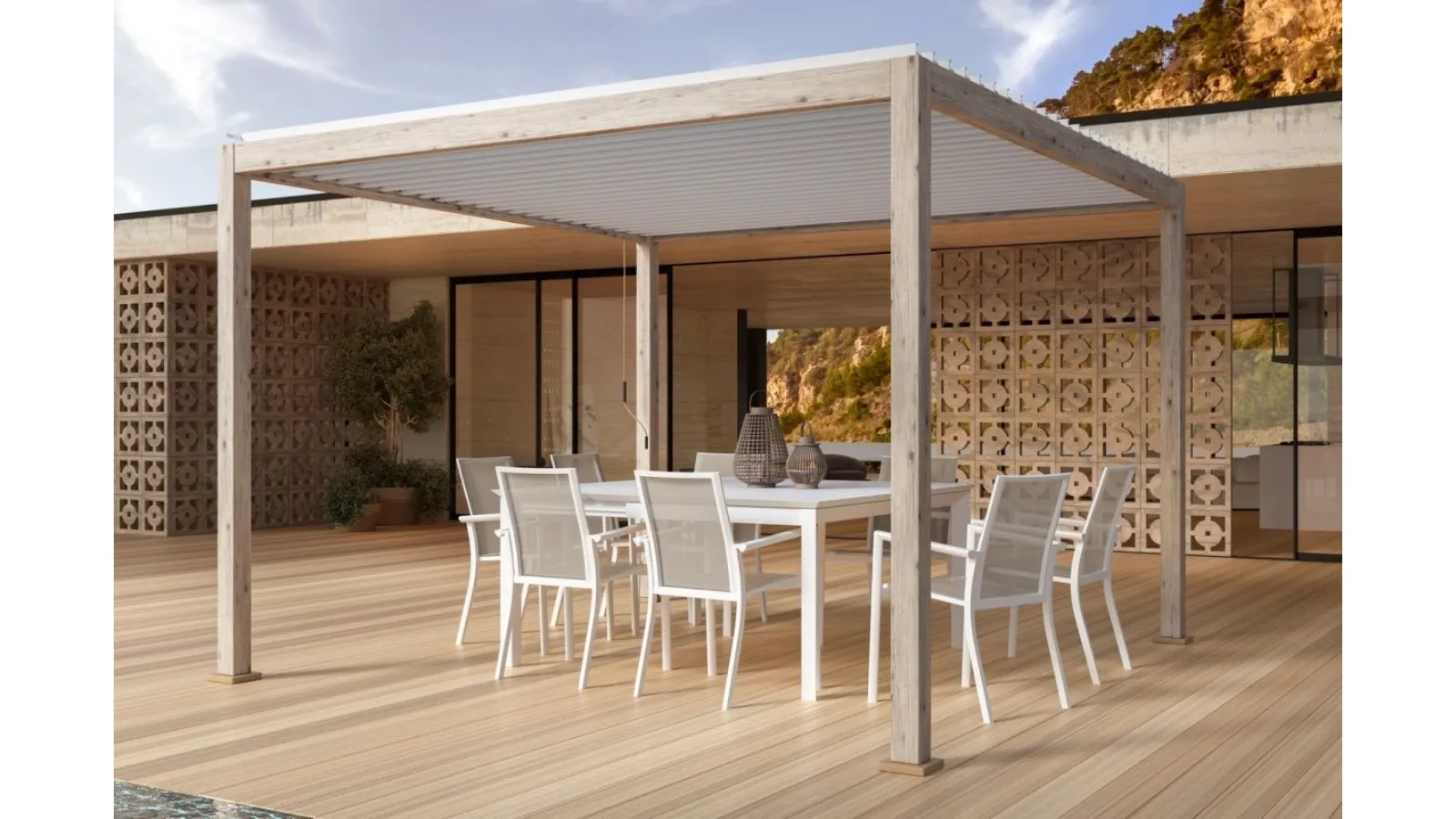 Pergola Ocean Rustic Bianco di Bizzotto